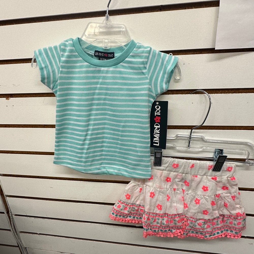 SOLD! Limited Too Striped Top and Floral Skirt